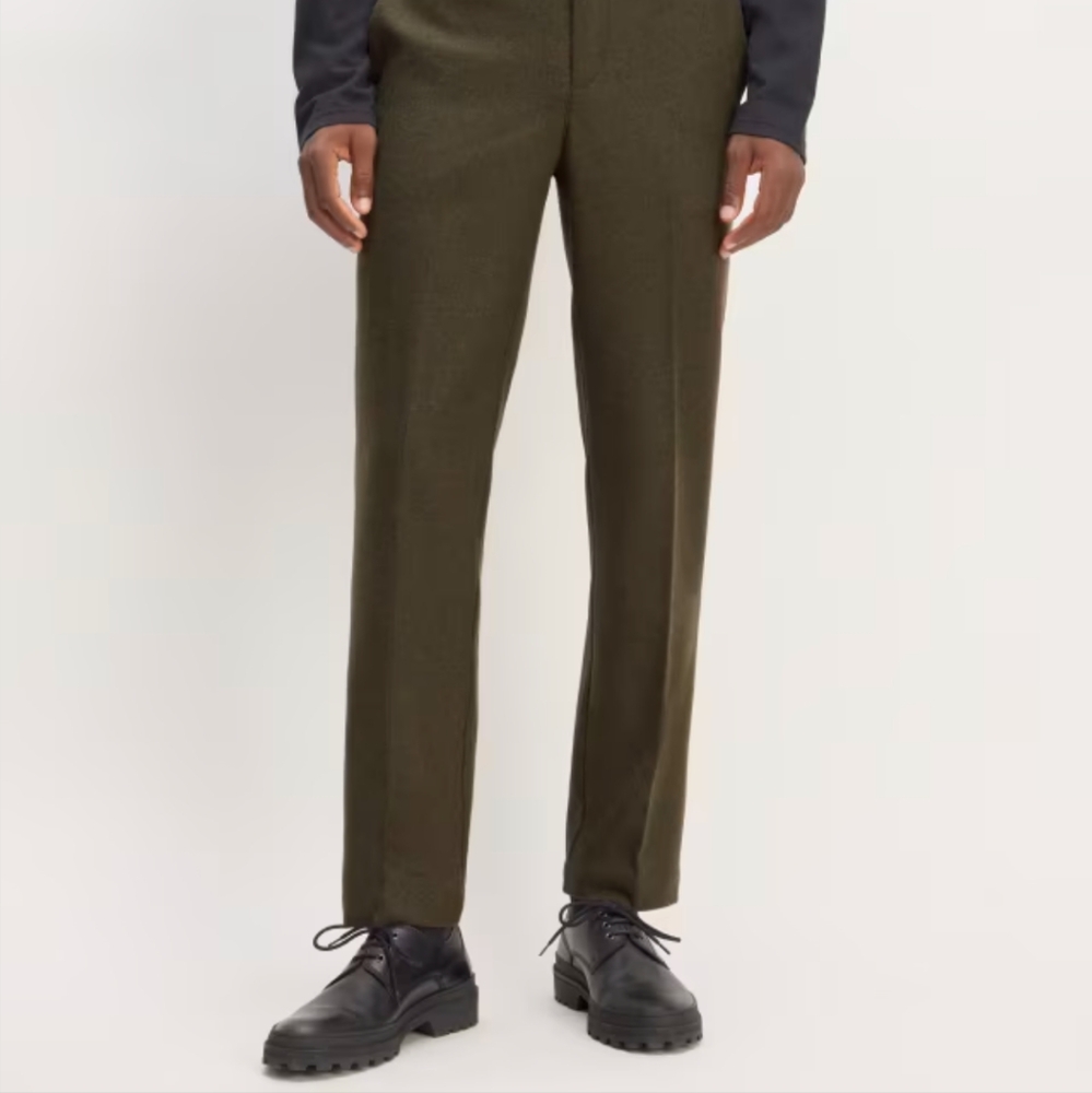 NWT Everlane Green Wool Flannel Pant, sz 31